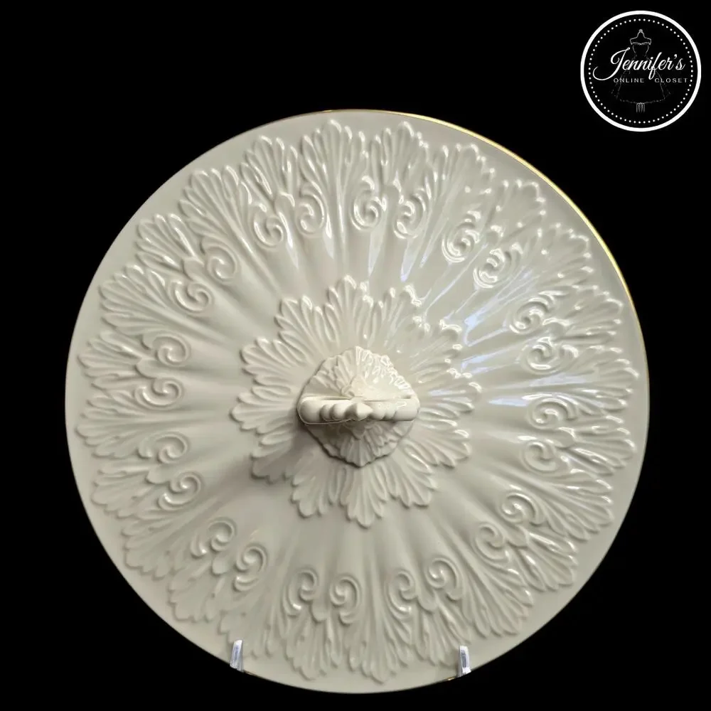 Lenox Vintage Ivory Chateau Collection Center Handle Serving Tray